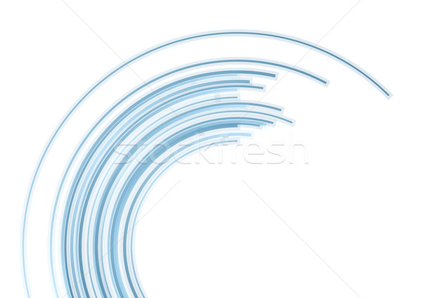 Stockfoto: Blauw · tech · boog · vector · abstract · ontwerp