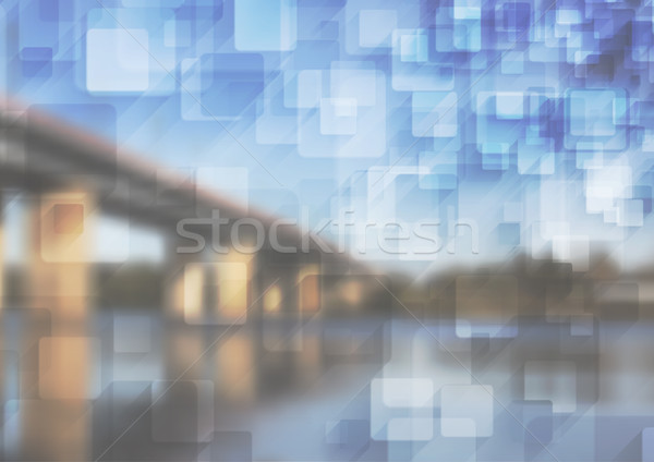 Luminoso tech vettore collage layout design Foto d'archivio © saicle