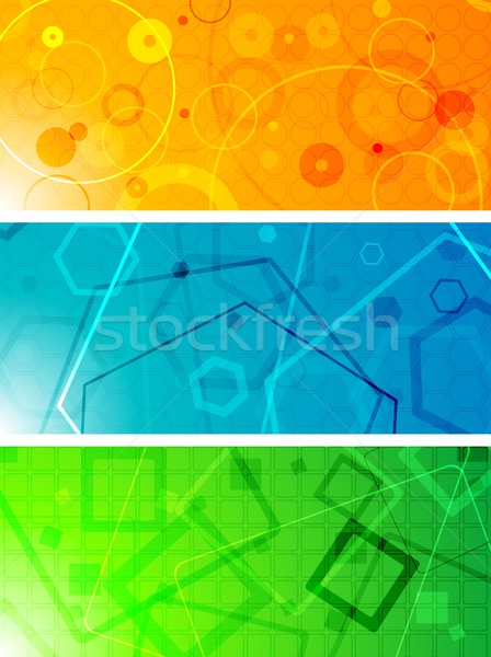 Geometrical banners Stock photo © saicle