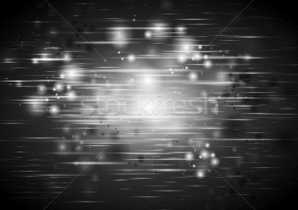 Dark black abstract shiny iridescent background Stock photo © saicle