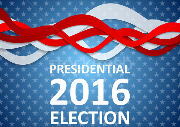 ストックフォト: 米国 · 大統領の · 選挙 · 2016 · チラシ · テンプレート