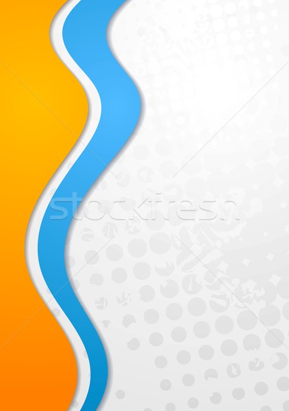 Colourful corporate vector waves design Stock photo © saicle
