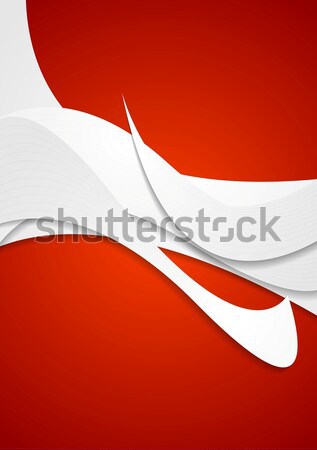 Abstract grey wavy pattern on red background Stock photo © saicle