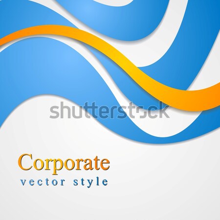 Lebendige Vektor glänzend Wellen Design Business Stock foto © saicle