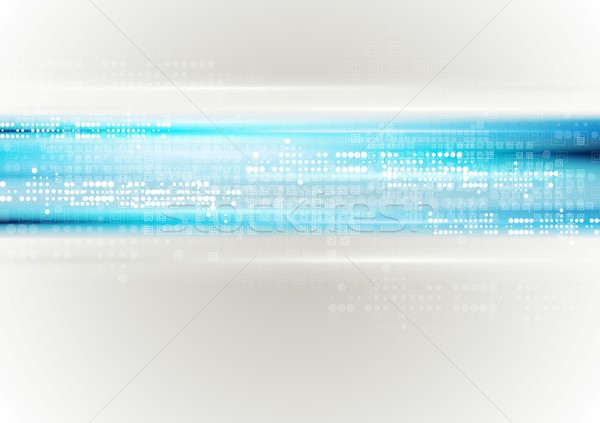 Grey blue tech background with squares and circles Stock photo © saicle