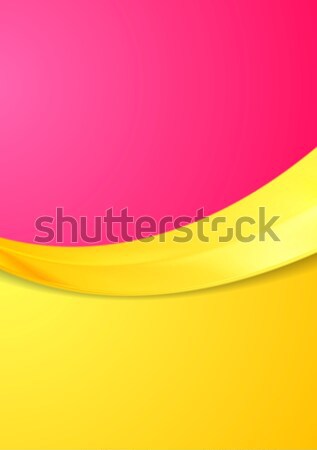 Pink and orange contrast gradient color wavy design Stock photo © saicle