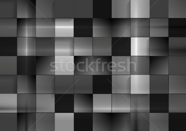 Streszczenie czarny futurystyczny ciemnoszary monochromatyczny Zdjęcia stock © saicle