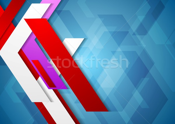 Tech geometrischen Vektor Corporate Design eps Stock foto © saicle