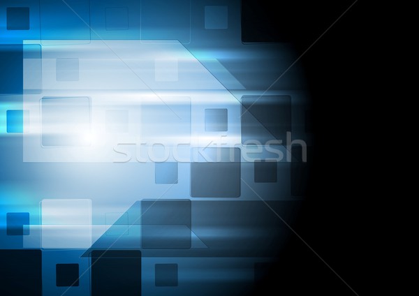 Fényes kék elegáns technikai vektor terv Stock fotó © saicle