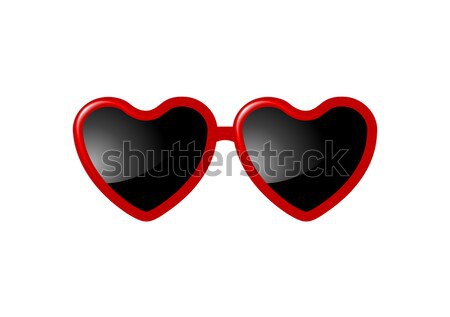 Sunglasses with Valentine heart shapes Stock photo © saicle