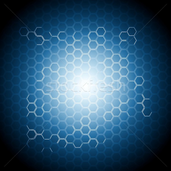 Absztrakt kék mértan vektor terv textúra Stock fotó © saicle