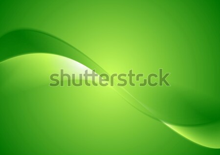Abstract green smooth waves background Stock photo © saicle