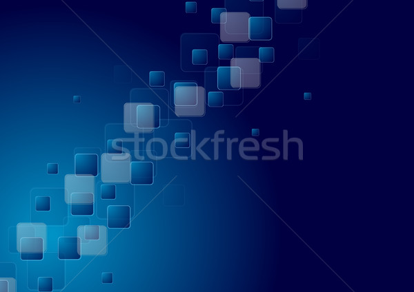 Dark blue tech geometric background Stock photo © saicle