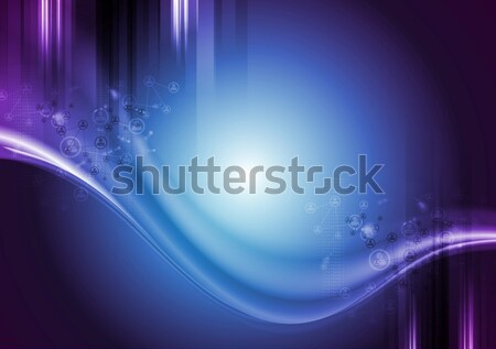 Tech vettore abstract onda luminoso design Foto d'archivio © saicle