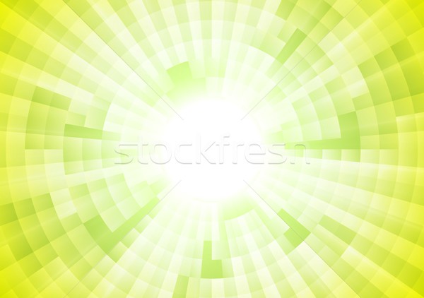 Stock photo: Light green tech vector geometric background