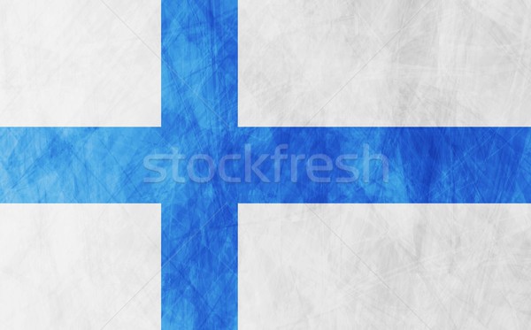 Finnish grunge flag background Stock photo © saicle