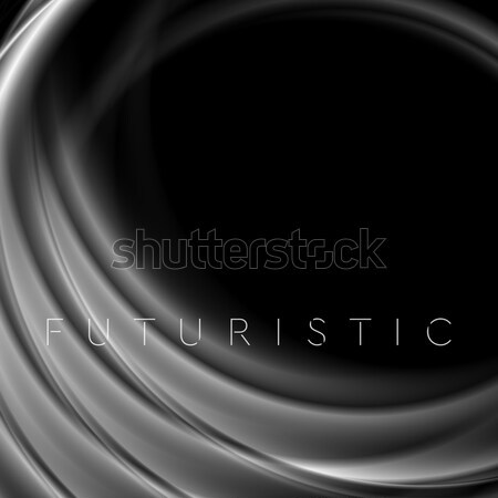 Black abstract smooth waves background Stock photo © saicle