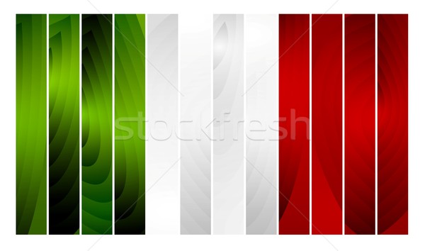 Foto stock: Bandera · italiana · resumen · vector · Italia · bandera