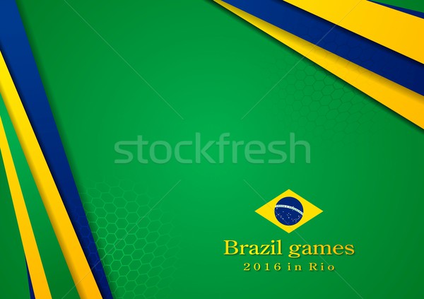 Vector background in Brazilian colors Stock photo © saicle