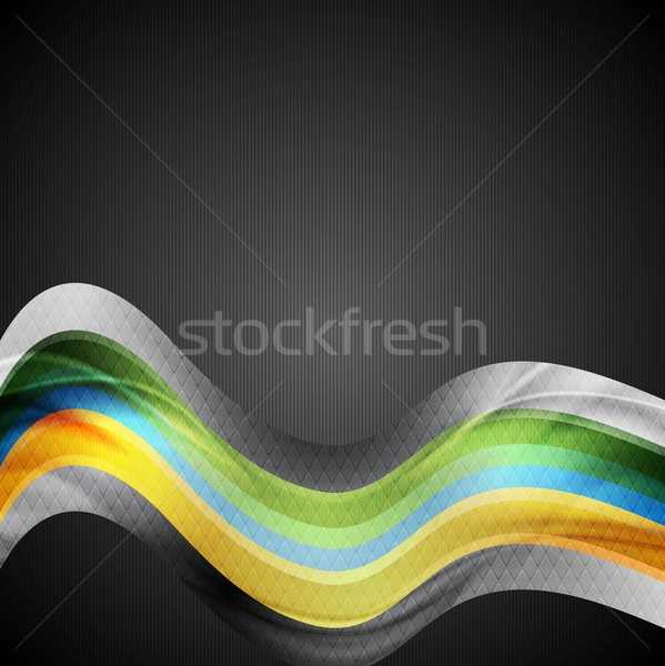 Bright hi-tech waves vector background Stock photo © saicle