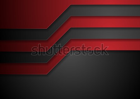Stock photo: Abstract corporate red black brochure design