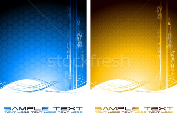 Two abstract tech banners Stock photo © saicle