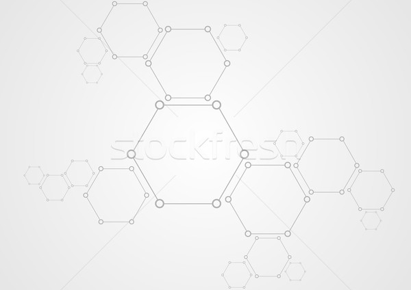 分子の 構造 抽象的な ハイテク 光 グレー ストックフォト © saicle