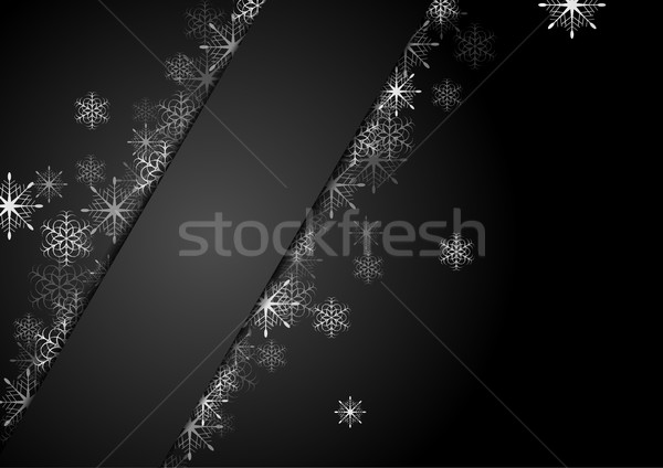 [[stock_photo]]: Argent · gris · flocons · de · neige · Noël · entreprise · vecteur
