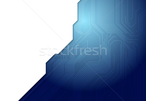 [[stock_photo]]: Bleu · technologie · circuit · design · vecteur · résumé