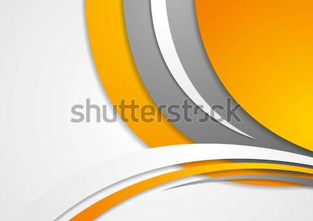Resumen empresarial naranja gris vector plantilla Foto stock © saicle