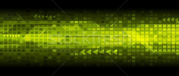 Verde abstract tehnologie digital scifi steag Imagine de stoc © saicle