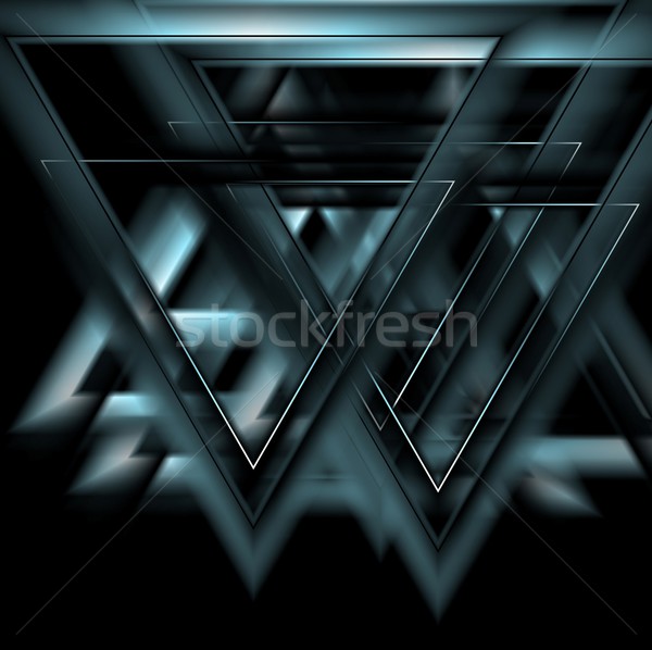 Lueur vecteur tech difficile bleu noir [[stock_photo]] © saicle
