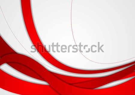 Abstract rosso grigio ondulato vettore design Foto d'archivio © saicle