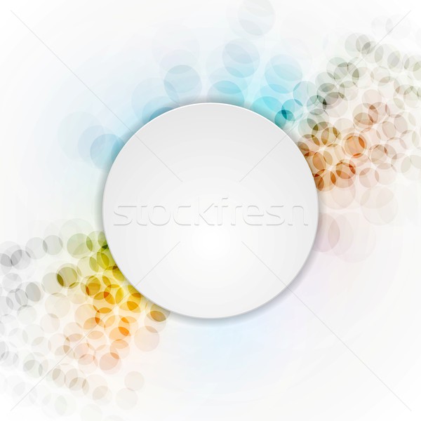 Stock photo: Colorful hi-tech background with blank circle