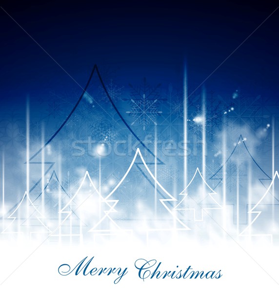 Stock photo: Blue Christmas art design