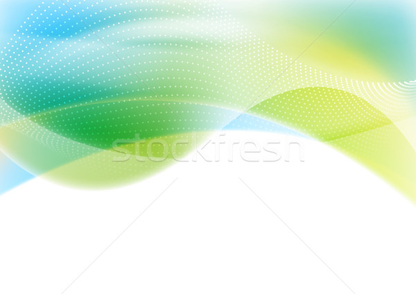 Сток-фото: синий · зеленый · аннотация · волны · вектора