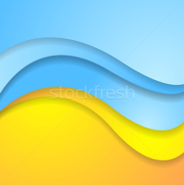 Parlak soyut kontrast kurumsal dalgalı arka plan Stok fotoğraf © saicle