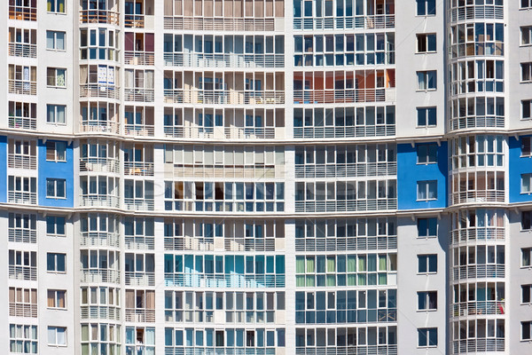 Modernen Mehrfamilienhaus schönen Fassade Ansicht Büro Stock foto © sailorr
