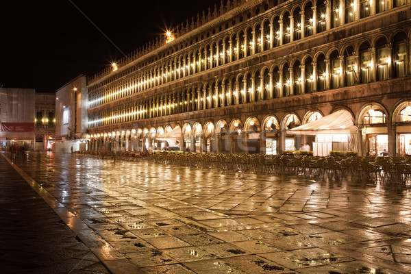 Belle nuit vue célèbre carré Venise [[stock_photo]] © sailorr