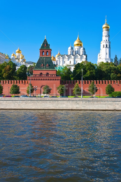 Moscova Kremlinul frumos vedere râu Rusia Imagine de stoc © sailorr