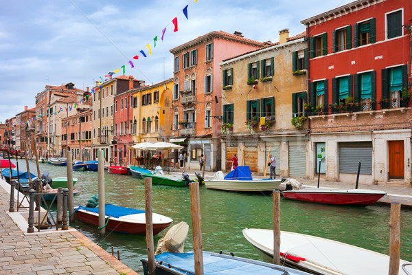 Venezia view bella colorato veneziano canale Foto d'archivio © sailorr