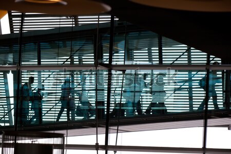 Lotniska piękna Fotografia sali duży Windows Zdjęcia stock © sailorr