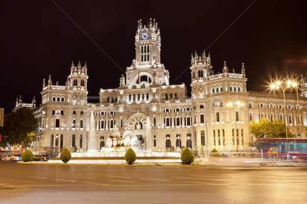 Palacio Madrid central oficina de correos cuadrados España Foto stock © sailorr