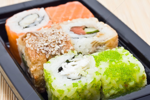 寿司 伝統的な 日本食 クローズアップ 食品 魚 ストックフォト © sailorr