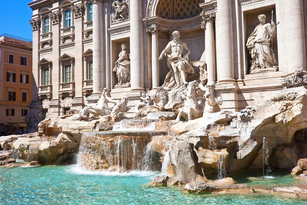 Сток-фото: фонтан · Фонтан · Треви · известный · Рим · Италия · небе