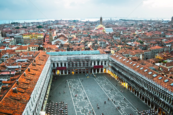 известный квадратный Венеция Италия дома город Сток-фото © sailorr