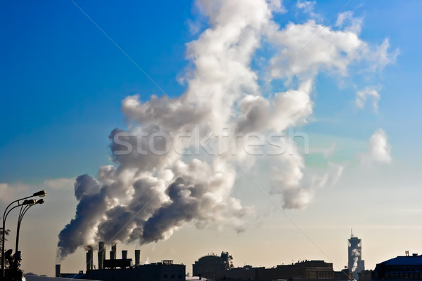 [[stock_photo]]: Air · pollution · centrale · blanche · fumée · Moscou