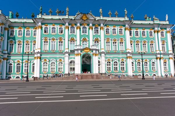 Szent múzeum tél palota orosz égbolt Stock fotó © sailorr