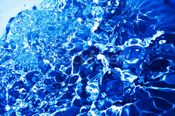 Kék víz átlátszó csobbanások fehér absztrakt Stock fotó © sailorr