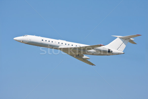 Avion belle blanche ciel bleu ciel bleu [[stock_photo]] © sailorr